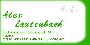 alex lautenbach business card